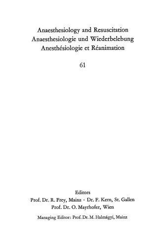 Essays on Future Trends in Anaesthesia