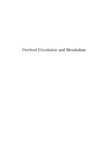 Cerebral Circulation and Metabolism