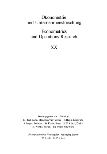 Mathematische Optimierung: Grundlagen und Verfahren