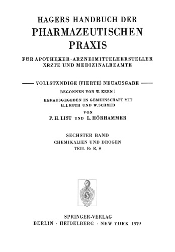 Chemikalien und Drogen Teil B: R, S