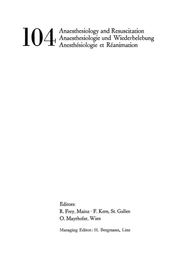 Die akute normo—volämische Hämodilution in klinischer Anwendung