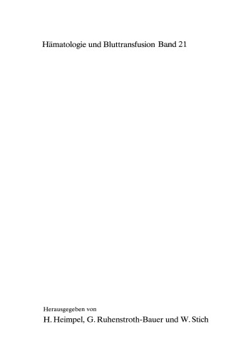 Probleme der Erythrozytopoese, Granulozytopoese und des Malignen Melanoms