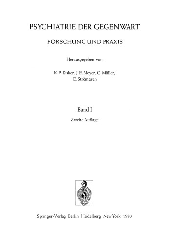 Grundlagen und Methoden der Psychiatrie: Teil 2