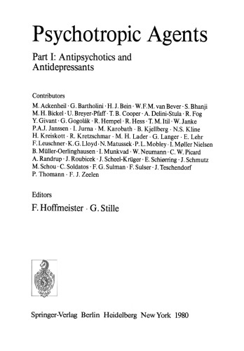 Psychotropic Agents: Part I: Antipsychotics and Antidepressants
