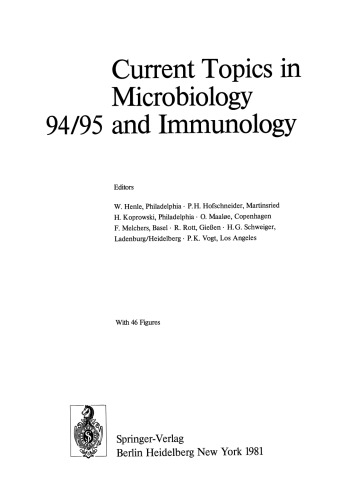 Current Topics in Microbiology and Immunology