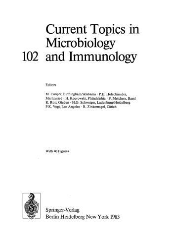 Current Topics in Microbiology and Immunology