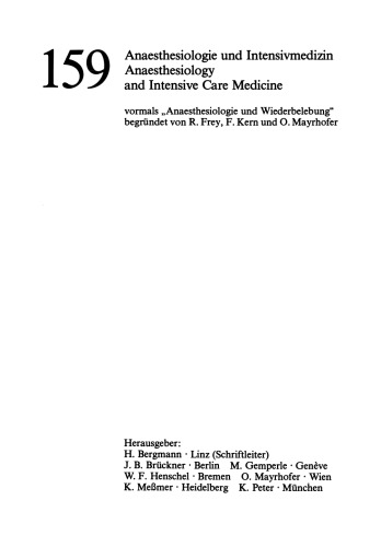 Thermographic Investigations into the Physiological Basis of Regional Anaesthesia