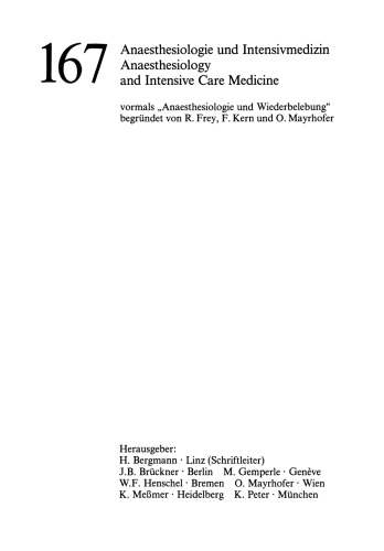 Intensive Care and Emergency Medicine: 4th International Symposium