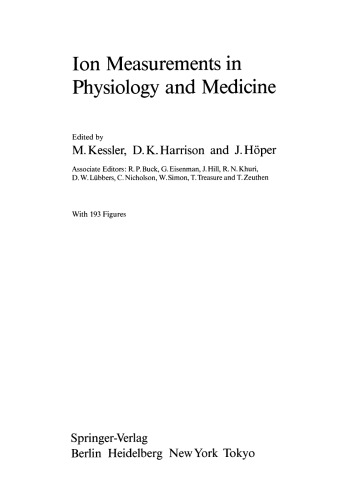 Ion Measurements in Physiology and Medicine