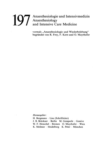 Anaesthesie — historisch gesehen