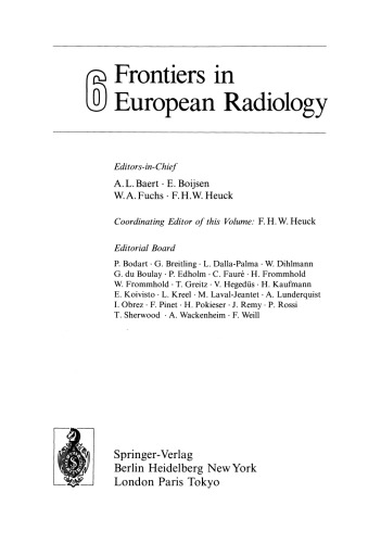 Frontiers in European Radiology