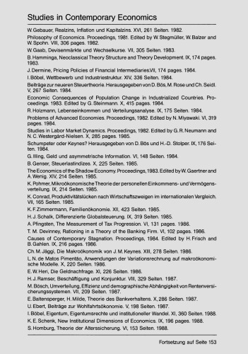 Das Freiburger Modell: Ein mittelfristiges ökonometrisches Vierteljahresmodell für die Bundesrepublik Deutschland mit Simulationen zur Arbeitszeitverkürzung und Steuerreform