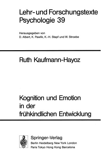 Kognition und Emotion in der frühkindlichen Entwicklung