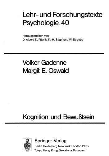 Kognition und Bewußtsein