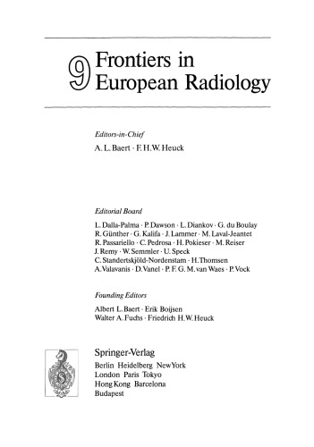 Frontiers in European Radiology
