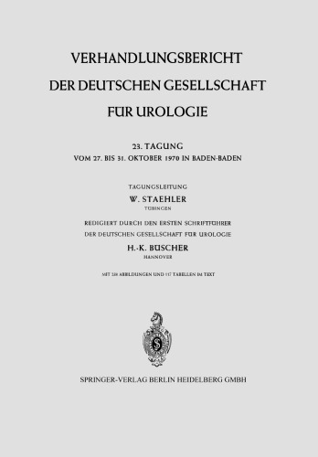 23. Tagung vom 27. bis 31. Oktober 1970 in Baden-Baden