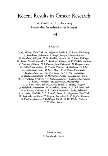 Special Topics in Carcinogenesis: Symposium of the “Gesellschaft zur Bekämpfung der Krebskrankheiten Nordrhein-Westfalen, e.V.” Düsseldorf, 24th–25th March, 1972