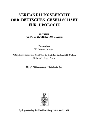 Tagung vom 17. bis 20. Oktober 1973 in Aachen