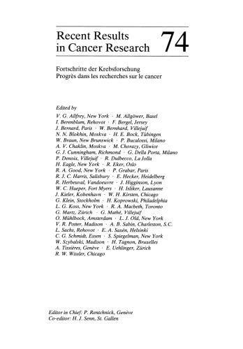 Cancer Chemo- and Immunopharmacology: 1. Chemopharmacology