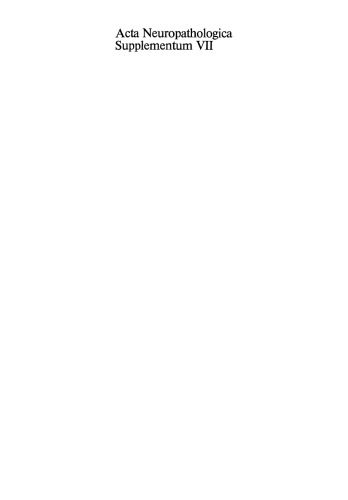 Experimental and Clinical Neuropathology: Proceedings of the First European Neuropathology Meeting, Vienna, May 6–8, 1980