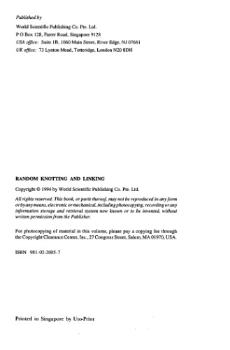 Random knotting and linking