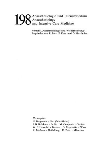 Neue Aspekte zu Ketamin in der Anaesthesie, Intensiv- und Notfallmedizin