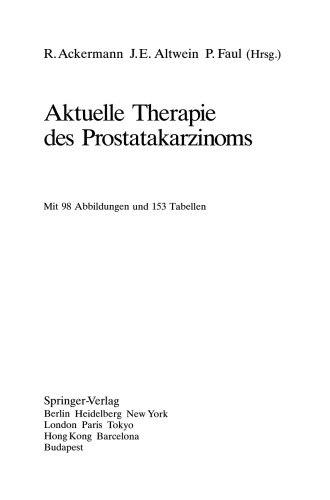 Aktuelle Therapie des Prostatakarzinoms
