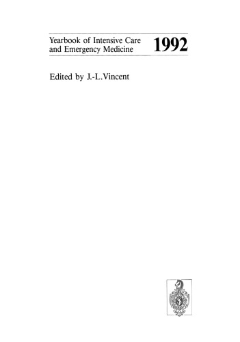 Yearbook of Intensive Care and Emergency Medicine 1992