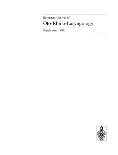 Referate: Hals-Nasen-Ohren-Heilkunde im Kindesalter