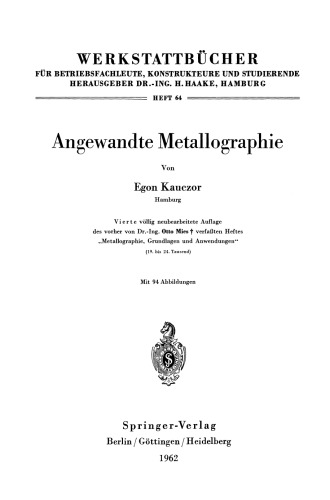 Angewandte Metallographie