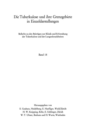 Bedeutung und Stand der BCG-Schutzimpfung gegen die Tuberkulose