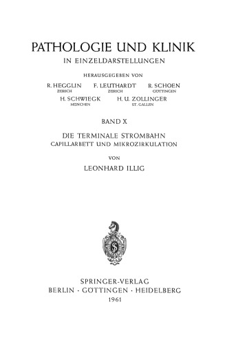 Die Terminale Strombahn: Capillarbett und Mikrozirkulation