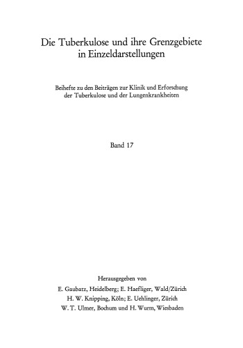 Die Tuberkulose der Knochen und Gelenke