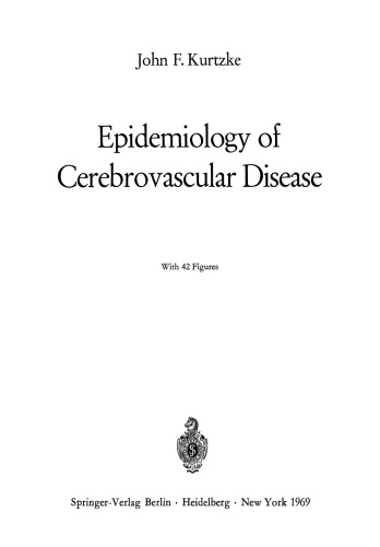 Epidemiology of Cerebrovascular Disease