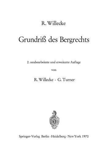 Grundriß des Bergrechts