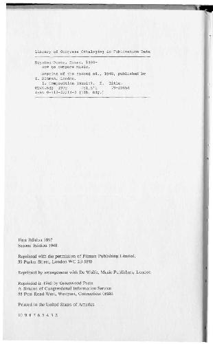 How to compose music: a simple guide for the amateur to the composition of melodies and to their effective harmonization