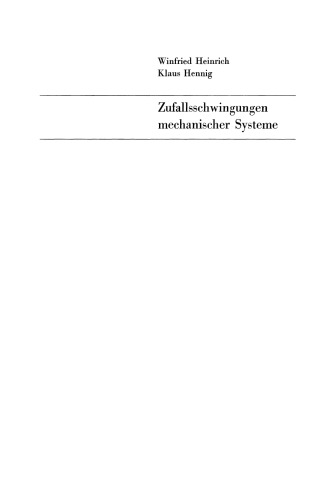 Zufallsschwingungen mechanischer Systeme
