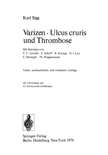 Varizen · Ulcus cruris und Thrombose