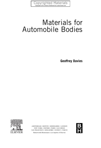 Materials for Automobile Bodies, Second Edition