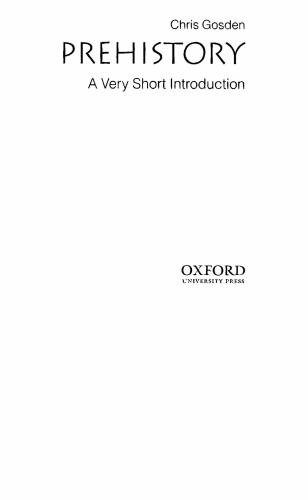 Prehistory: A Very Short Introduction