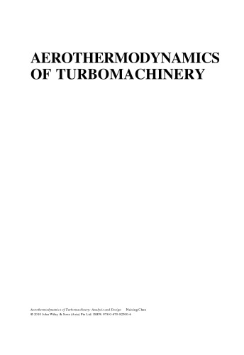 Aerothermodynamics of Turbomachinery: Analysis and Design