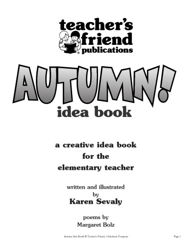 Autumn Idea Book