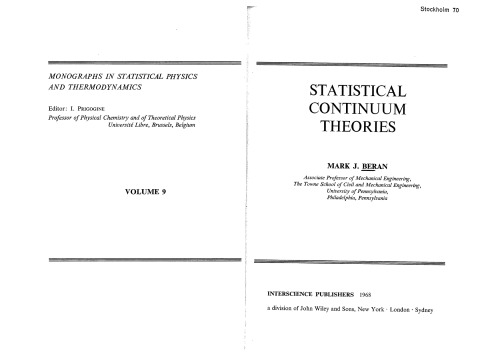 Statistical Continuum Theories