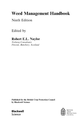 Weed Management Handbook