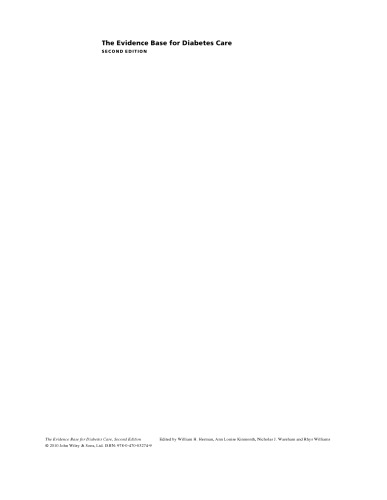 The Evidence Base for Diabetes Care