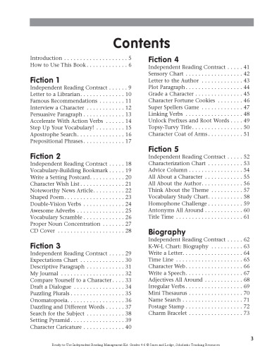 Ready-to-Use Independent Reading Management Kit: Grades 4-6: Reproducible, Skill-Building Activity Packs That Engage Kids in Meaningful, Structured ... With Small Groups