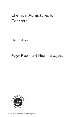 Chemical Admixtures for Concrete, Third Edition