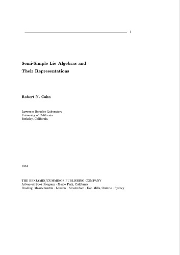 Semi-Simple Lie Algebras and their Representations (Draft)
