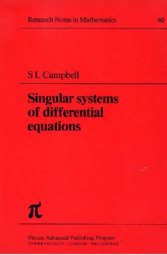 Singular systems of differential equations