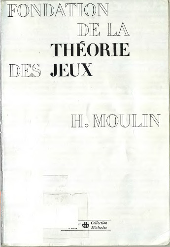 Fondation de la theorie des jeux